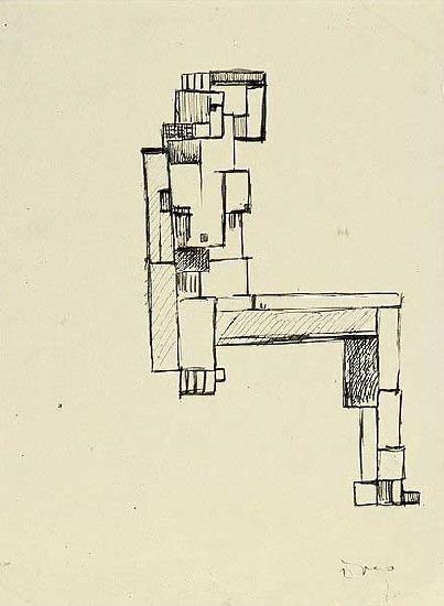 Theo van Doesburg Female nude with hand on her head